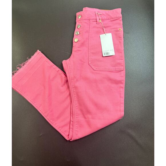 Zadig & Voltaire NWT Londa Denim Jeans Pink Size 26 Missing a button MSRP $278 - Picture 4 of 10